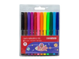 Caneta hidrográfica com 12 cores - yp8256 - yin's