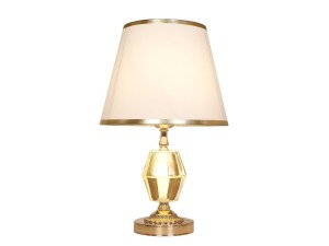 Abajur elegante com detalhes em dourado - Alfacell   – al55056